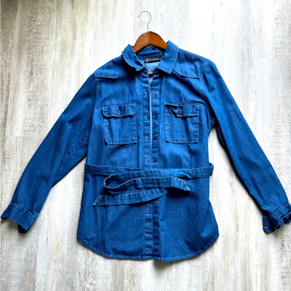 Blue Denim Button-Up Shirt
